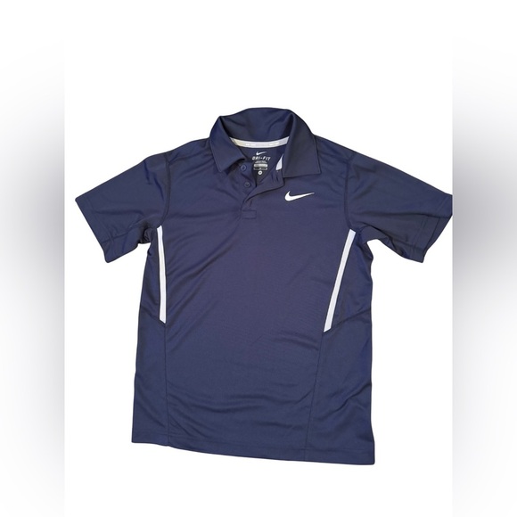 Nike Other - Nike Boys Dri FIT Navy Short Sleeve Tennis Polo Medium